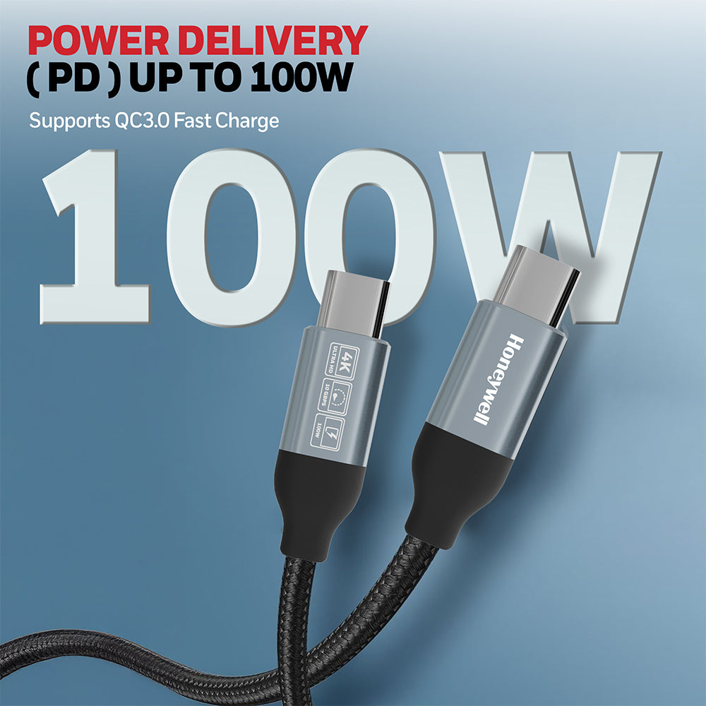 Honeywell USB C to USB C Cable USB 3.1 1.2M (Black)