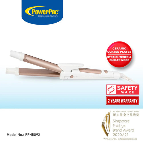 PowerPac PPH5092 Hair Straingtener & Curler