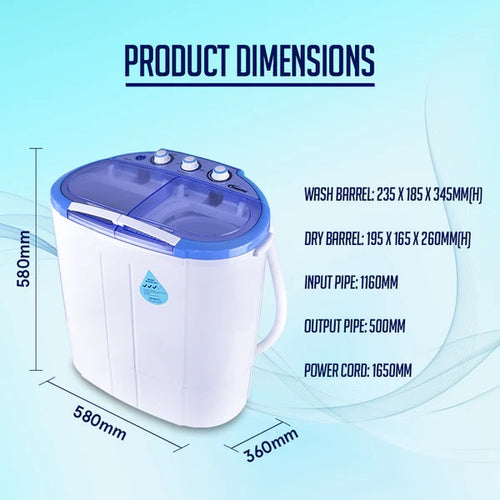 PowerPac PPW920 Washing Machine 3.0KG