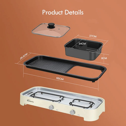 PowerPac PPMC797 2-In-1 SteamBoat W/ YY Pot