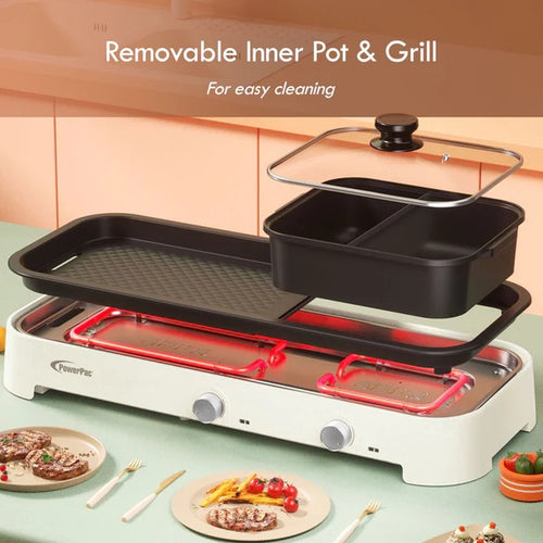 PowerPac PPMC797 2-In-1 SteamBoat W/ YY Pot