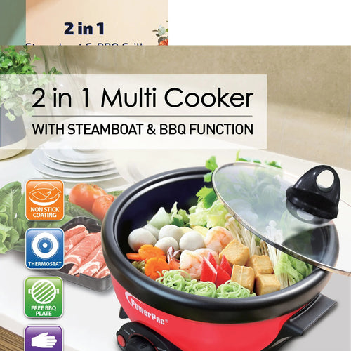 PowerPac PPMC181 2in1 Electric Hot Pot 2L
