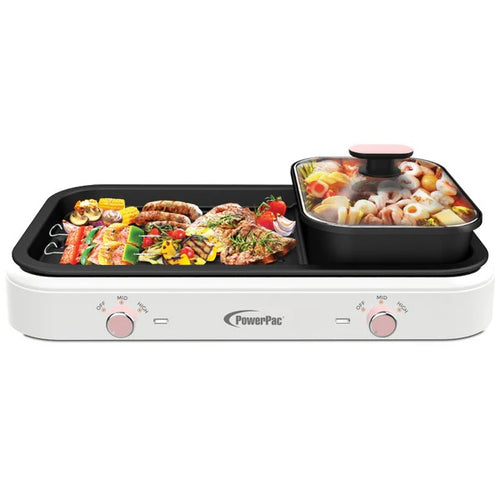 PowerPac 2-In-1 BBQ & SteamBoat (PPMC763)