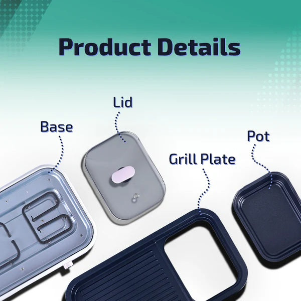PowerPac 2-In-1 BBQ & SteamBoat (PPMC763)