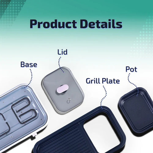 PowerPac 2-In-1 BBQ & SteamBoat (PPMC763)