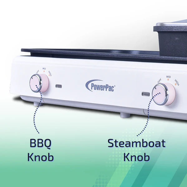 PowerPac 2-In-1 BBQ & SteamBoat (PPMC763)