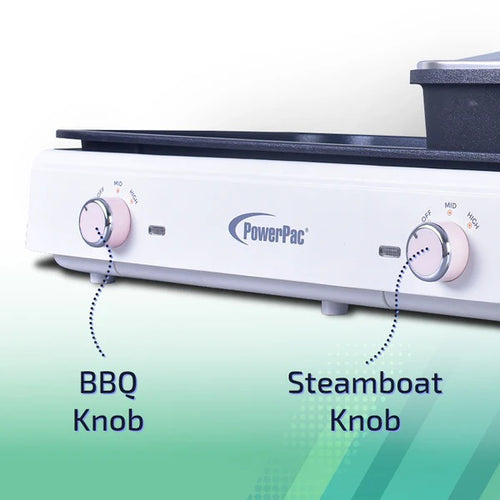 PowerPac 2-In-1 BBQ & SteamBoat (PPMC763)