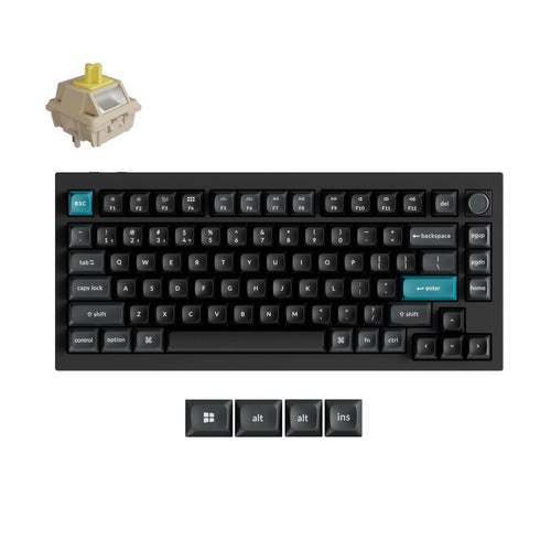 Keychron Q1 Ultra 8K (Q1U-M4) Wireless Mechanical Keyboard Banana Switch - Black