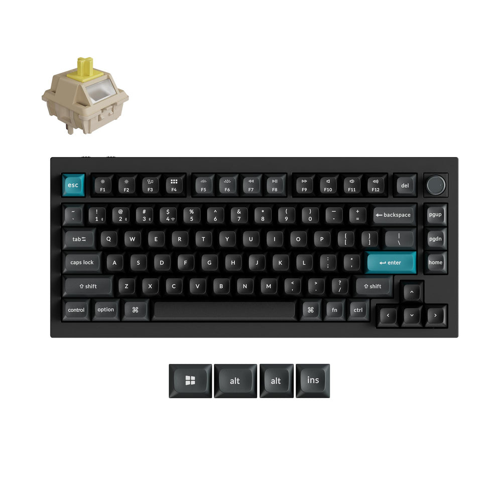 Keychron Q1 Ultra 8K US配列 バナナ軸 Keychron Q1 Ultra 8K Wireless Keyboard Banana Switch - Black