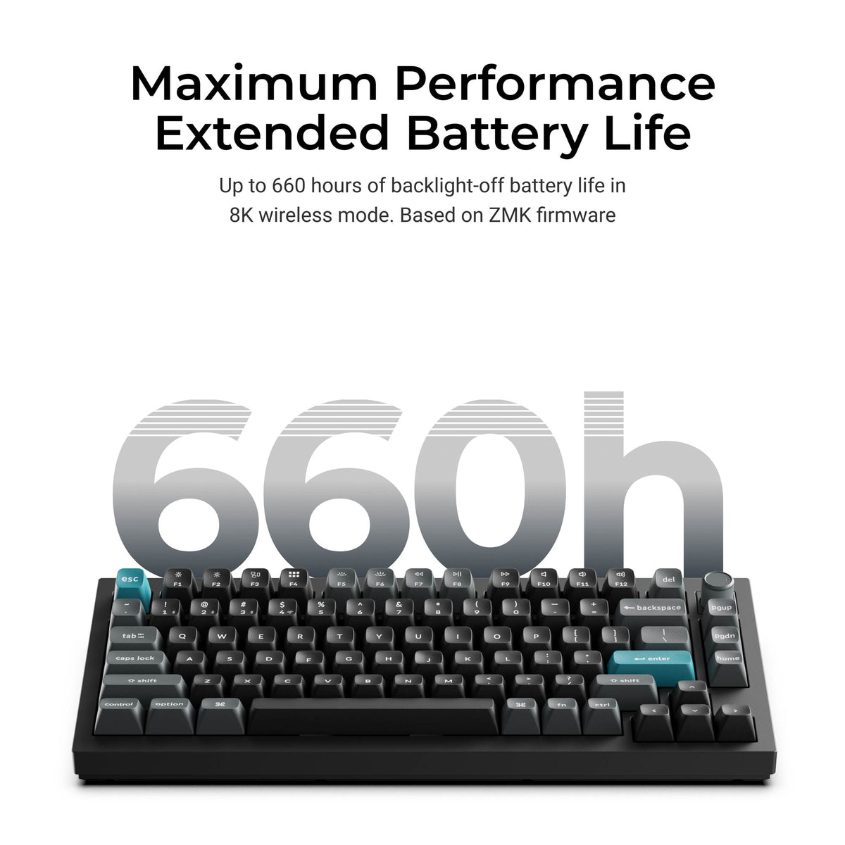 Keychron Q1 Ultra 8K (Q1U-P1) Wireless Mechanical Keyboard Red Switch - White