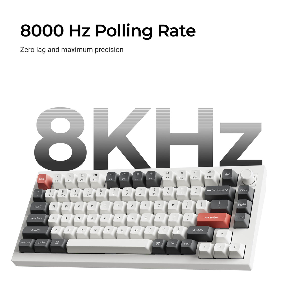 Keychron Q1 Ultra 8K (Q1U-P1) Wireless Mechanical Keyboard Red Switch - White