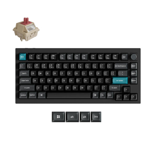 Keychron Q1 Ultra 8K (Q1U-M1) Wireless Mechanical Keyboard Red Switch - Black