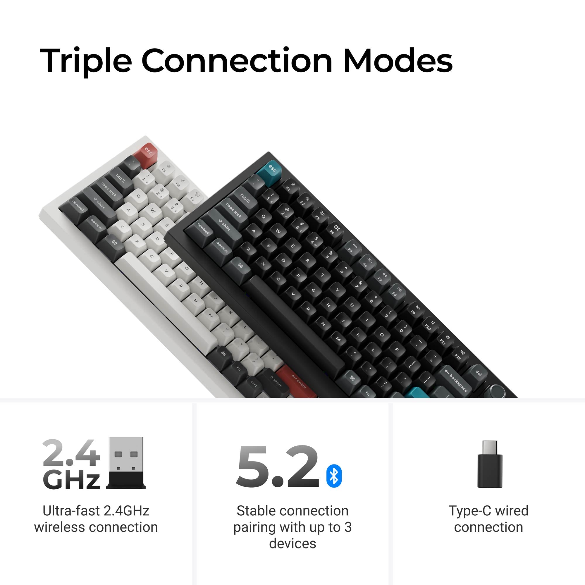 Keychron Q1 Ultra 8K (Q1U-M1) Wireless Mechanical Keyboard Red