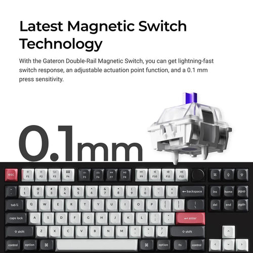 Keychron Q3 HE (Q3H-P1) Wireless Magnetic Switch Custom Keyboard (White)
