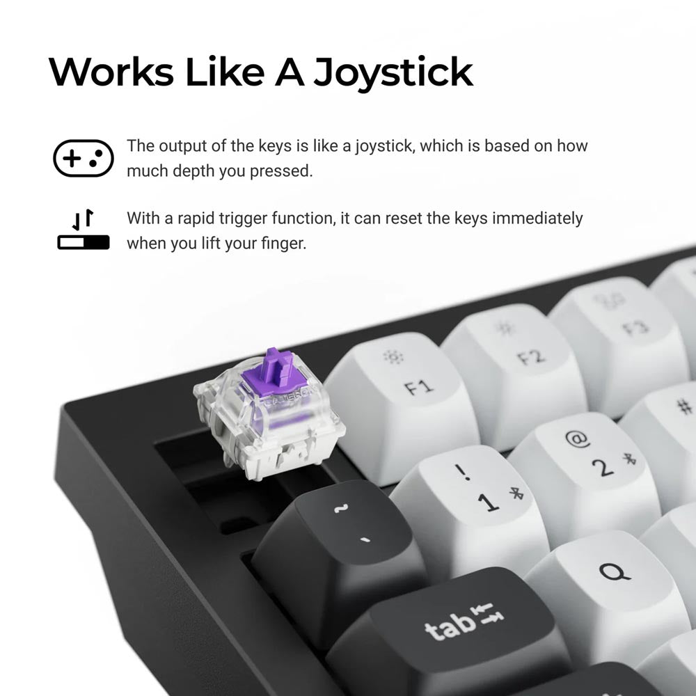 Keychron Q3 HE (Q3H-P1) Wireless Magnetic Switch Custom Keyboard (White)