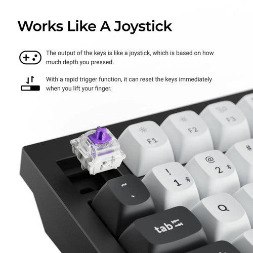 Keychron Q3 HE (Q3H-P1) Wireless Magnetic Switch Custom Keyboard (White)