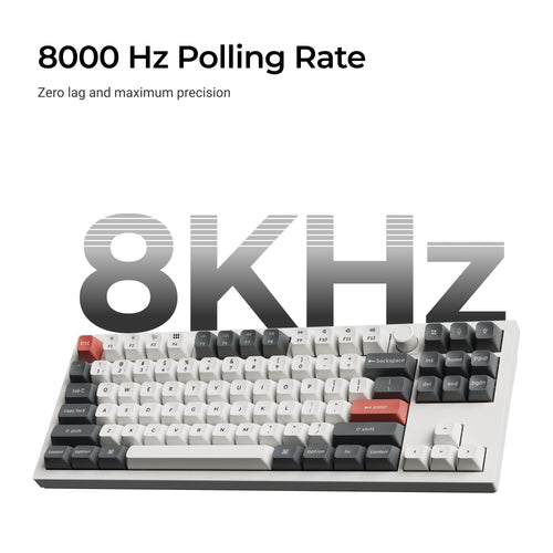 Keychron Q3 Ultra 8K (Q3U-P1) Wireless Mechanical Keyboard Red Switch - White