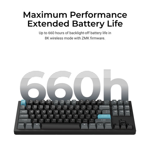 Keychron Q3 Ultra 8K (Q3U-P1) Wireless Mechanical Keyboard Red Switch - White