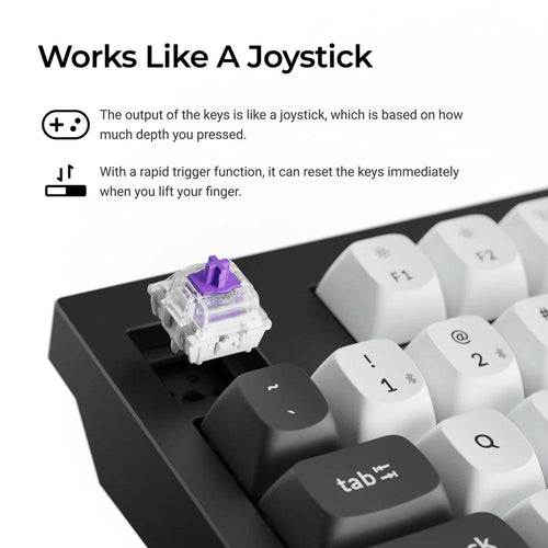 Keychron Q5 HE (Q5H-P1) Wireless Magnetic Switch Custom Keyboard (White)