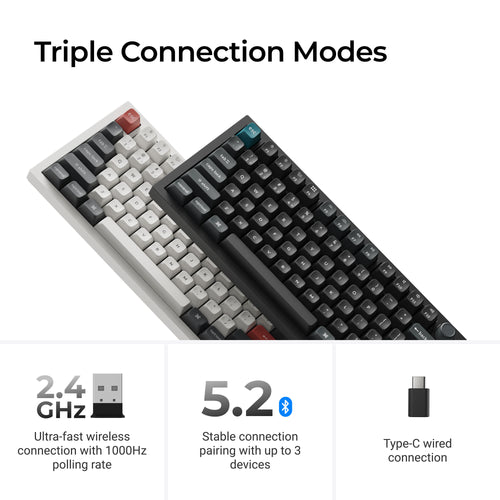 Keychron Q6 Ultra 8K (Q6U-P1) Wireless Mechanical Keyboard Red Switch - White