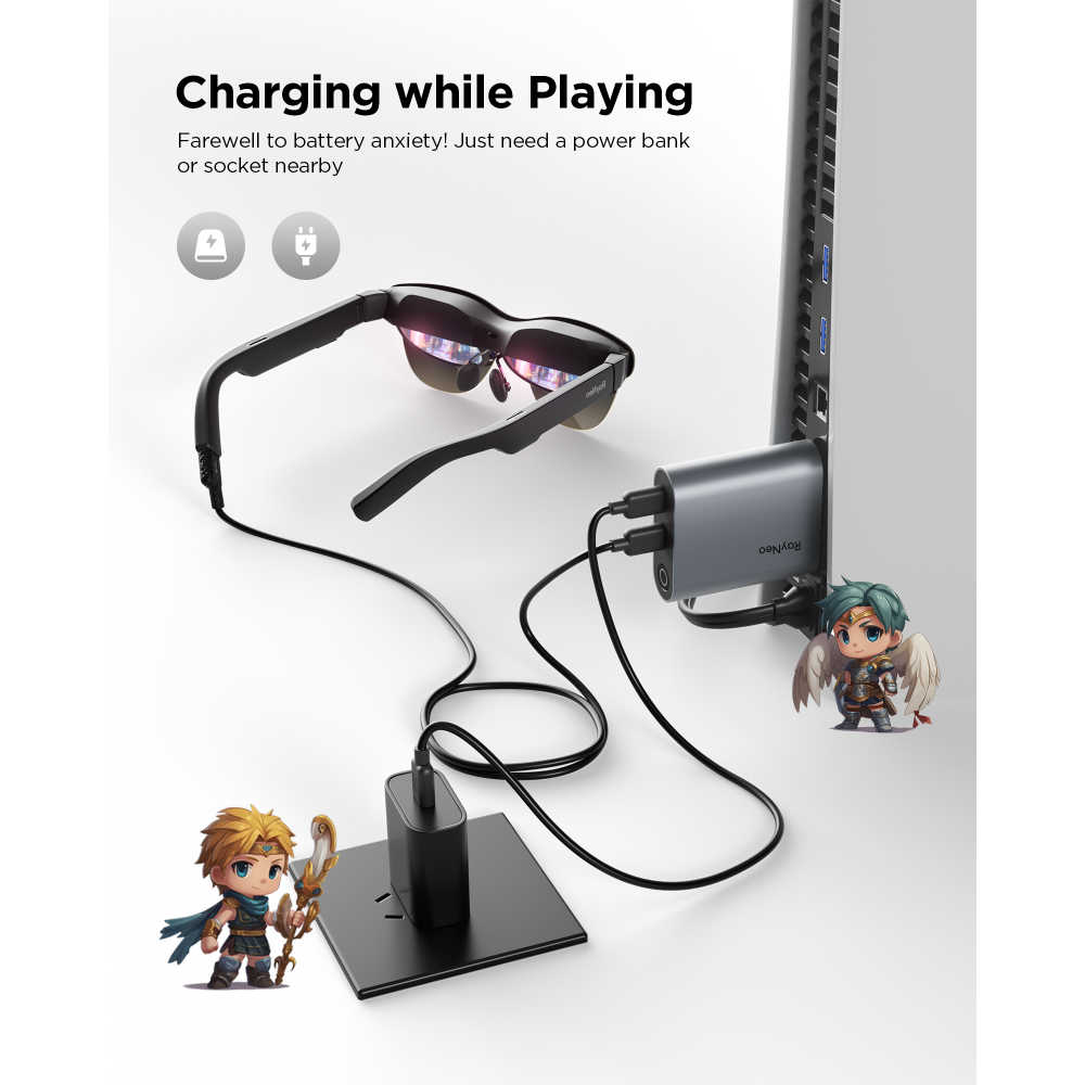 RayNeo HDMI to Glasses & Charging Adapter (HDR Support)