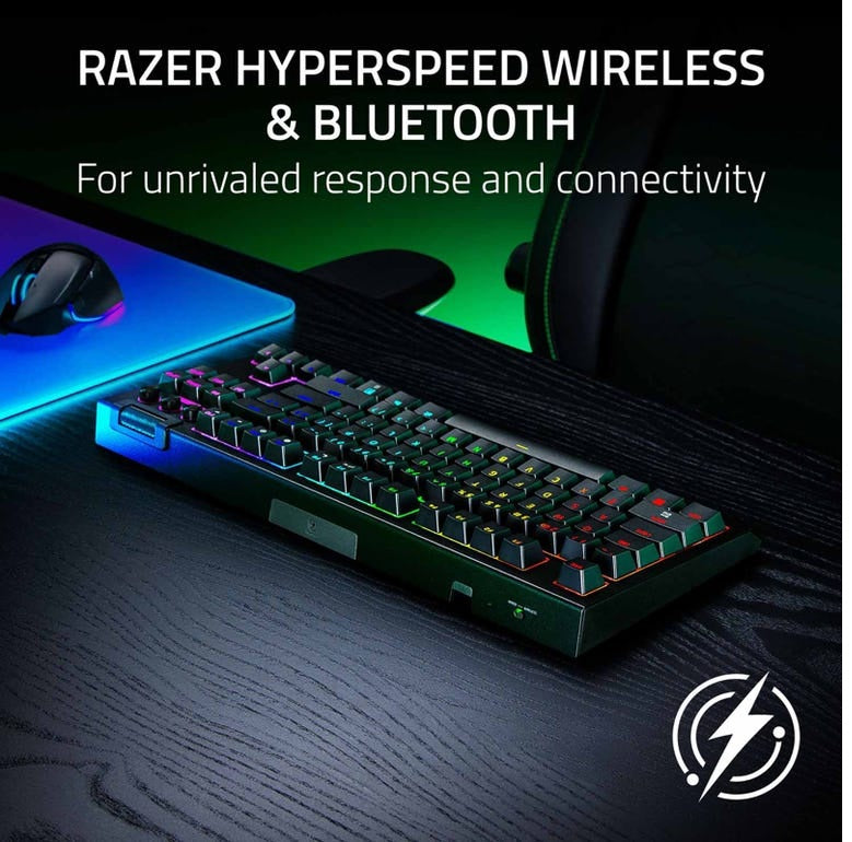 Razer BlackWidow V4 TKL Wireless Keyboard Orange Switch