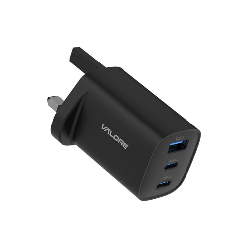 Valore PA-008-BK PD65W 1A2C GaN Wall Charger Black