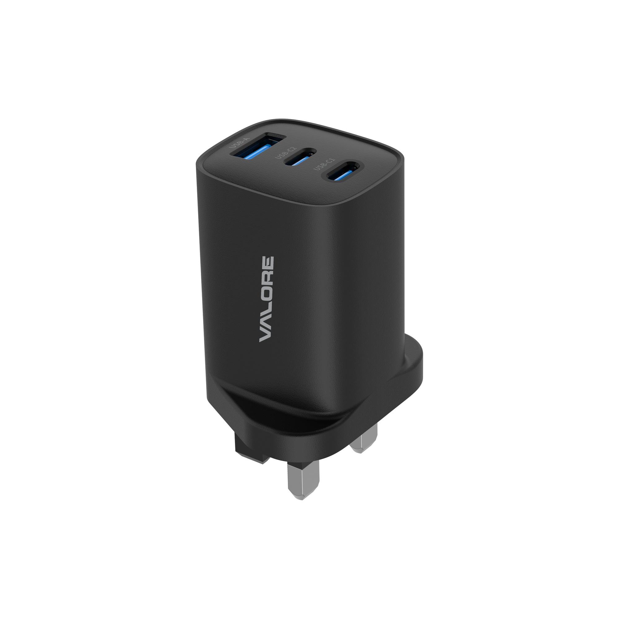 Valore PA-008-BK PD65W 1A2C GaN Wall Charger Black