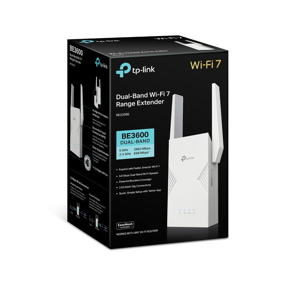 TP-Link RE235BE BE3600 Dual-Band WiFi 7 Range Extender