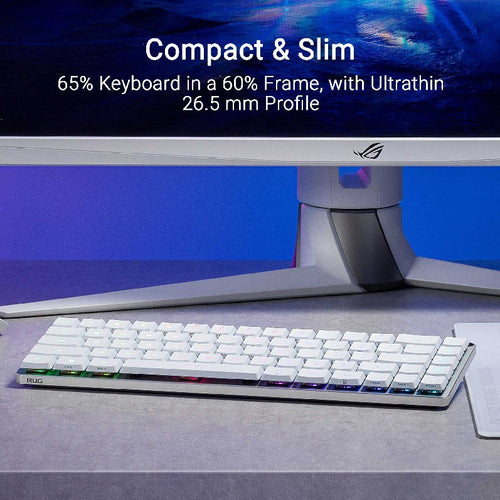 Asus ROG Falchion RX Low Profile Keyboard Red Switch - White