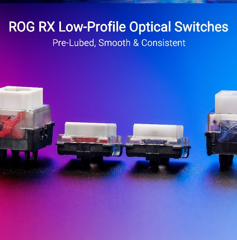 Asus ROG Falchion RX Low Profile Keyboard Red Switch - White
