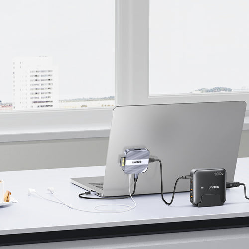 Unitek S1244CGY01 Magnetic SD/Micro SD Card Reader with PD100W