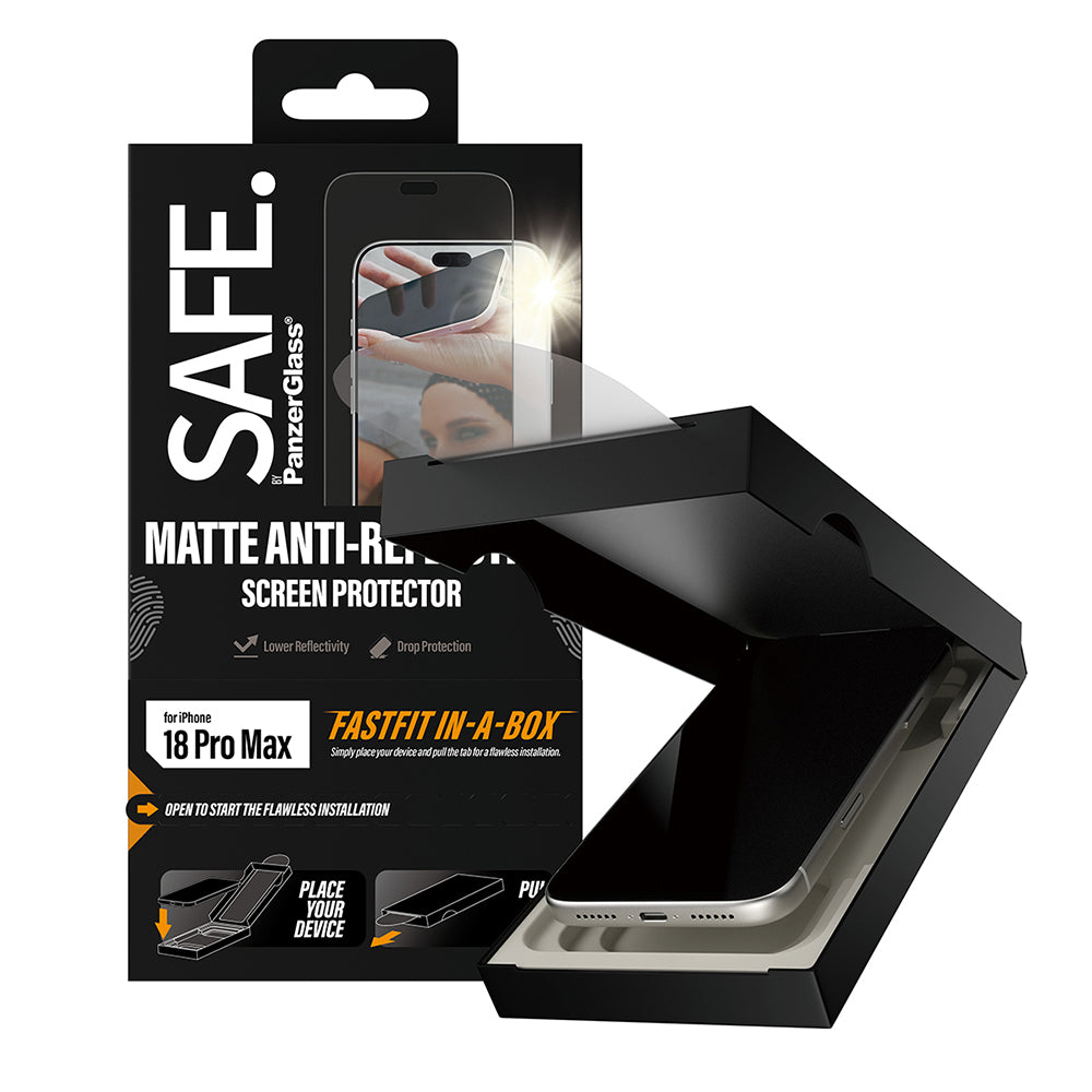 PanzerGlass PZG-SA34208 iPhone 18 Pro Max Matte (black frame) Fastfit in-a-box