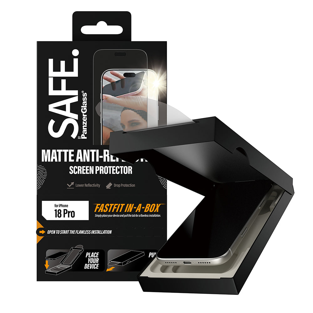 PanzerGlass PZG-SA66238 iPhone 18 Pro Matte (black frame) Fastfit in-a-box