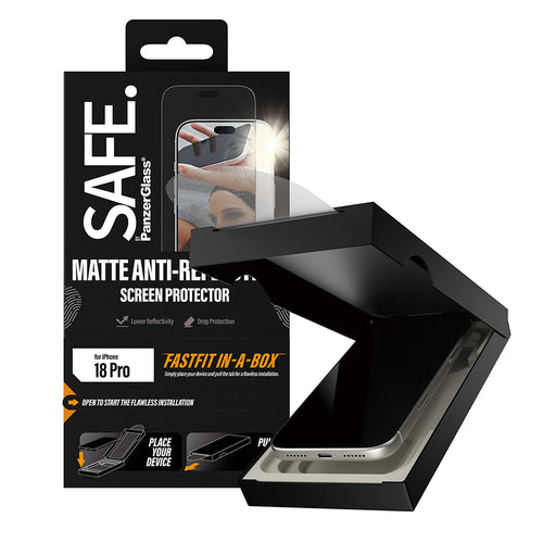 PanzerGlass PZG-SA66238 iPhone 18 Pro Matte (black frame) Fastfit in-a-box