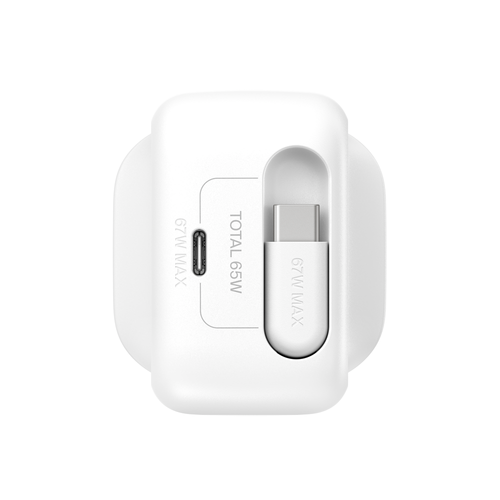Belkin WCH022myWH UltraCharge Retractable GaN Wall Charger 67W