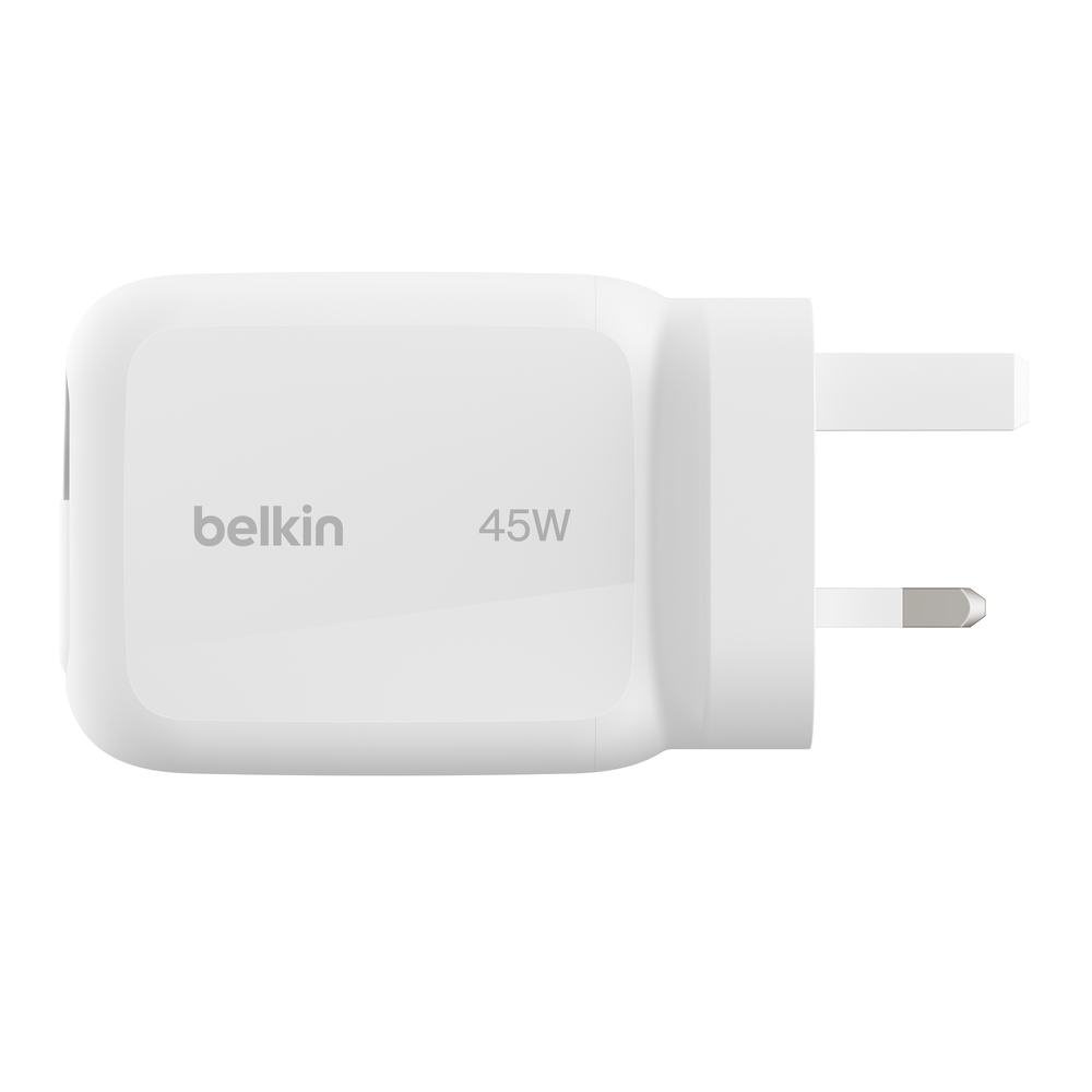 Belkin WCH023myWH UltraCharge Retractable GaN Wall Charger 45W