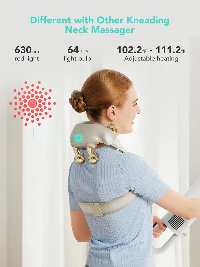 SKG H7 Ultra-E Neck & Shoulder Massager Gold