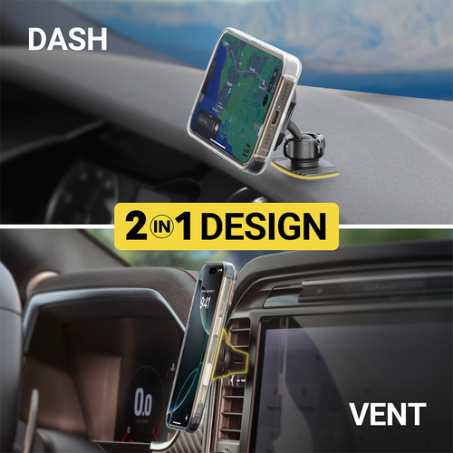 Scosche SMS2DV-SP MagicMount MS Dash/Vent MagSafe Magnetic Phone Mount - Black