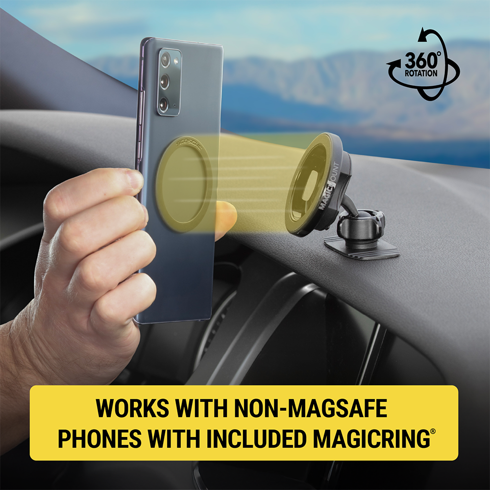 Scosche SMS2DV-SP MagicMount MS Dash/Vent MagSafe Magnetic Phone Mount - Black