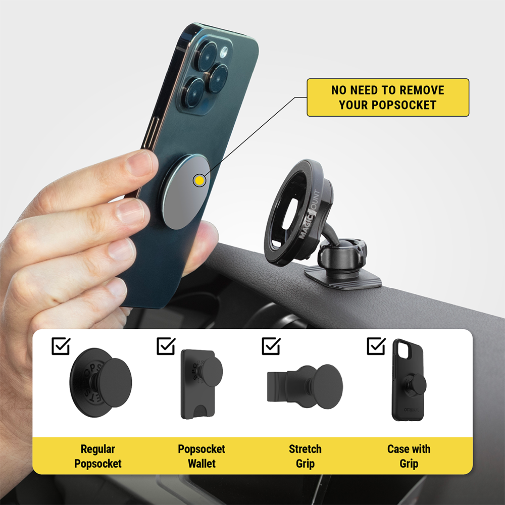 Scosche SMS2DV-SP MagicMount MS Dash/Vent MagSafe Magnetic Phone Mount - Black