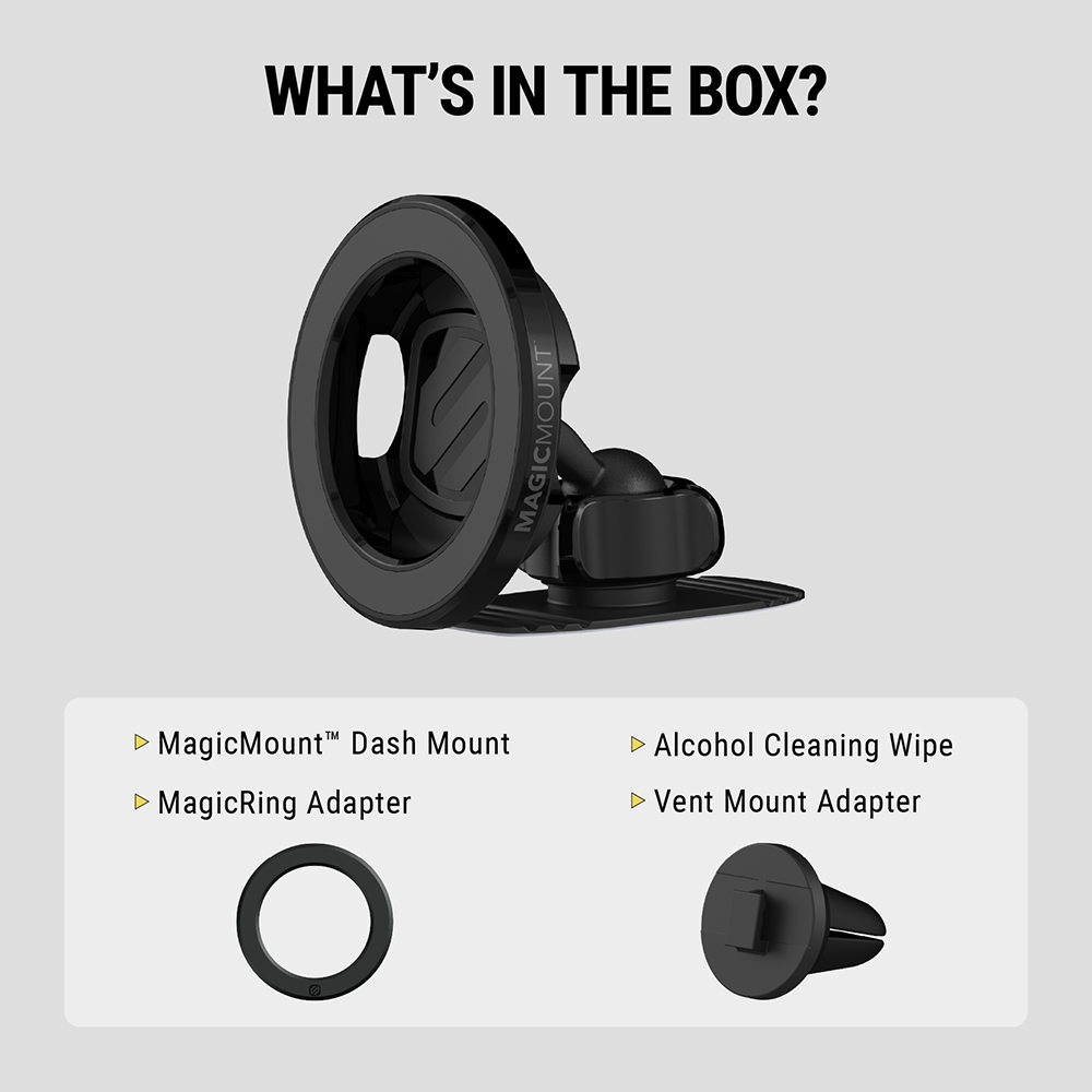 Scosche SMS2DV-SP MagicMount MS Dash/Vent MagSafe Magnetic Phone Mount - Black