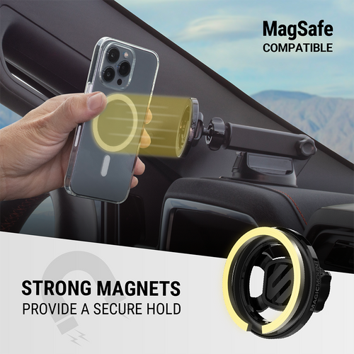 Scosche SMS2WDA-SP MagicMount MS Flip Window/Dash MagSafe Magnetic Phone Mount - Black