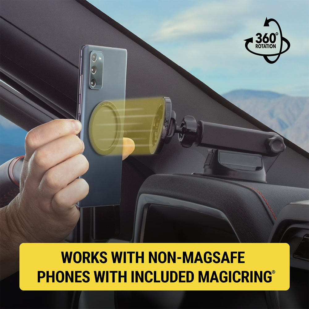Scosche SMS2WDA-SP MagicMount MS Flip Window/Dash MagSafe Magnetic Phone Mount - Black