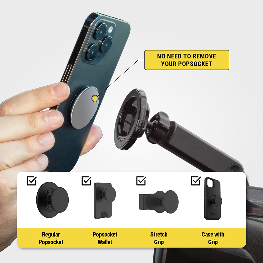Scosche SMS2WDA-SP MagicMount MS Flip Window/Dash MagSafe Magnetic Phone Mount - Black