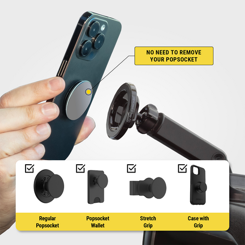 Scosche SMS2WDA-SP MagicMount MS Flip Window/Dash MagSafe Magnetic Phone Mount - Black