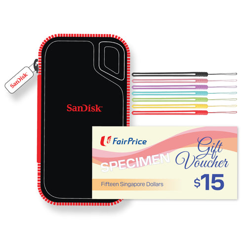 FLB-SanDisk SSD Pouch with $15 NTUC Voucher