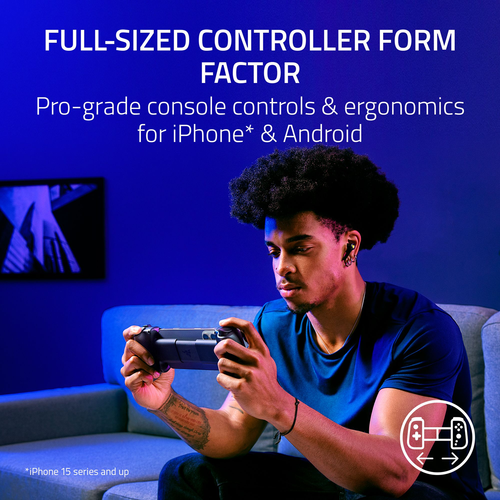 Razer Kishi V3 - USB C Gaming Controller for Android and iPhone - Phantom White Edition