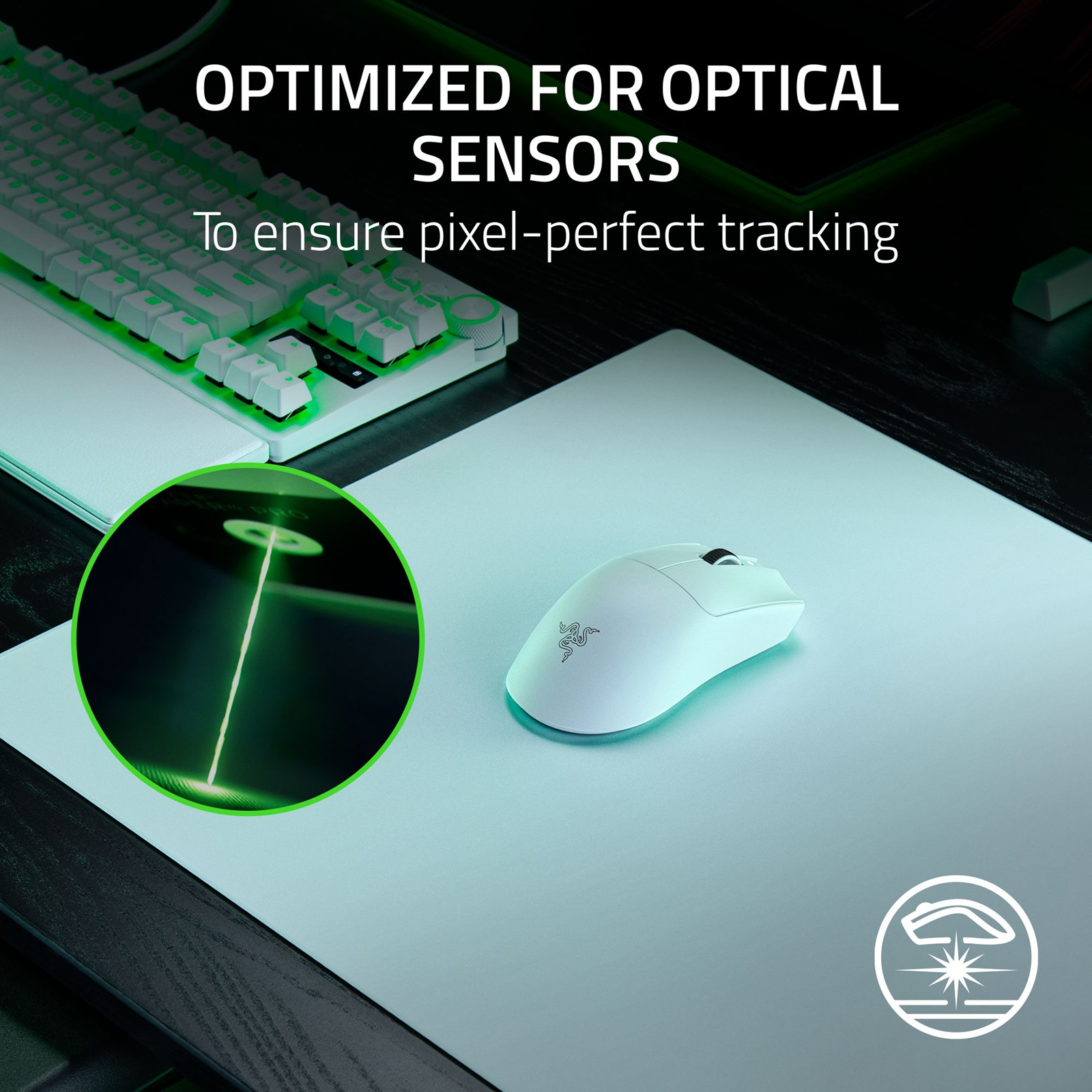 Razer Atlas Pro Glass Mousepad White