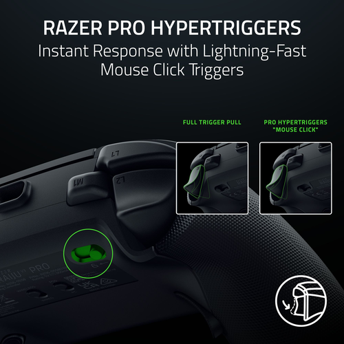 Razer Raiju V3 Pro - Wireless Gaming Controller for PlayStation 5 & PC - Black